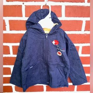 Navy blue light hooded cotton jacket | size 23